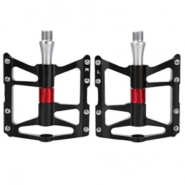 Pwshymi Lightweight Bicycle Replacement Parts robust Aluminum Alloy Mountain Road Bike Pedals exquisite workmanship for Home Entertainment for Training Competition(black)