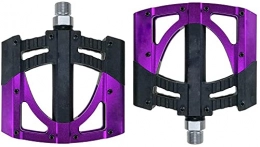 QIANMEI Mountain Bike Pedal QIANMEI wide pedals Bicycle pedals mountain bike|Non-Slip Trekking Aluminum Pedals with 3 Sealed Bearings|For All Types Of Bicycles (Color : Purple)