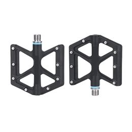 Qingchen Mountain Bike Pedal QINGCHEN Sun MS 1 Pair Folding Bicycle Non-slip Pedal Wear Resistant Hollowed Lightweight Bearings Pedals Road Mountain Bike Cycling Accessories Sun MS (Color : Black)