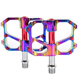 QIYE Spares QIYE Road Bike Pedals, Mountain Bicycle Flat Pedals, Lightweight Aluminum Alloy Sealed Bearing, for Universal Lightweight Aluminum Alloy Platform Pedal