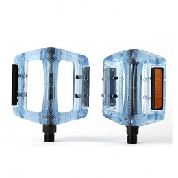 qjbh1 Mountain Bike Pedal qjbh1 Bicycle Pedals, Mountain Bike Pedals, Non-slip Pedals, Road Bikes, Transparent Pedals (Color : Blue)