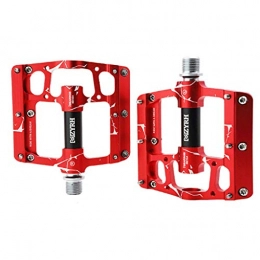 QJKai Spares QJKai Bike Pedals, Aluminium Alloy Road Bicycle Flat Pedals 9 / 16 Lightweight Non-Slip Mountain Bike Pedals With Sealed Bearing For Road MTB BMX Most Bicycle (Color : A)