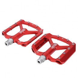 Qqmora Spares Qqmora Bicycle Pedal Aluminum Alloy Practical, for Mountain Bike Bicycle(red)