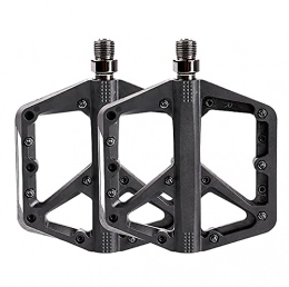 QSMGRBGZ Spares QSMGRBGZ Bicycle Pedals, M14 Mountain / Road Bike Metal Pedals, Nylon Fiber Bearing Non-Slip Pedal, Waterproof / Sturdy Durable(5.3 * 4.3 * 0.5In), Black
