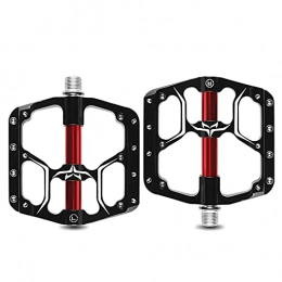 QSMGRBGZ Mountain Bike Pedal QSMGRBGZ Bicycle Pedals, Three-Bearing Non-Slip Mountain Pedal, Waterproof And Dustproof Aluminum Alloy Bicycle Accessories Pedal (M14mm), Black