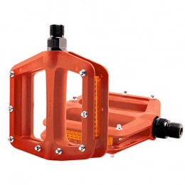 QSWL Mountain Bike Pedal QSWL Bicycle Pedal, Bearings Anti-Slip Ultralight CNC MTB Mountain Bike Pedal Sealed Bearing Pedals Bicycle Accessories Cycling Pedal, Orange