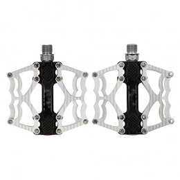 QSWL Spares QSWL Bicycle Pedal, Ultra Light Aluminum Alloy Bike Pedals Mountain Road Cycling Sealed Bearing Pedals Bicycle Parts, White