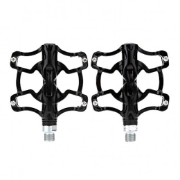 QSWL Mountain Bike Pedal QSWL Bicycle Pedals, Mountain Bike Slip-Resistant Aluminum Alloy 2 Colors Big Foot Road Bike Bearing Pedals Bicycle Bike Parts, Black