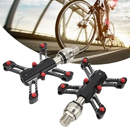 Tefola Spares Quick Release Bearing Pedal, Bike 3 Bearing Quick Release Pedal CNC Aluminum Alloy Mountain Bicycle Black Pedal