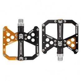 Qwqbwb Mountain Bike Pedal Qwqbwb Bicycle Ultra-Light Aluminum Alloy Bearing Pedals, Road Bike Anti-Skid Mountain Bike Pedals, Size: Length 117Mm, Width 100Mm, Thickness 26Mm, Yellow