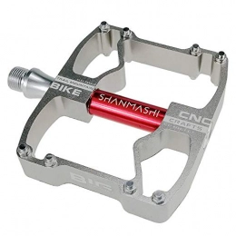 Qwqbwb Mountain Bike Pedal Qwqbwb Mountain Bike Pedals, Comfortable Non-Slip 9 / 16 Threaded Spindle Non-Slip CNC Aluminum Alloy Durable Fixed Gear And Sealing Shaft Red
