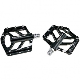 Qwqbwb Spares Qwqbwb Mountain Bike Pedals, Ultra-Light And Durable CNC Aluminum Alloy Bearings Are Comfortable And Non-Slip, Black