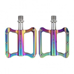 QXFJ Mountain Bike Pedal QXFJ Lightweight Bike Pedals MTB Bicycle Pedals DU Self-Lubricating Bearing Pedals High-End Bearings 3 Palin Colorful Pedals Ultra Clear Mountain Bike Pedals Aluminum Alloy Pedals