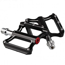 QYK Spares QYK -Aluminum Road Bike Pedals, Sealed Bearing Bicycle Flat Pedals, Mountain Bike Pedals, Mountain Road Large Bike Bicycle Pedals, black