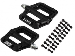 RaceFace Mountain Bike Pedal Raceface Chester Mountain Bike Pedal and Pin Kit, Black (20 Spare Pins Included)