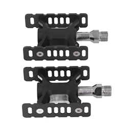 Gedourain Spares Replacement Bicycle Pedals, Prevent Slip Lightweight Flexible Bike Pedals DU Bearing Rust Proof for Mountain Bikes(Black)