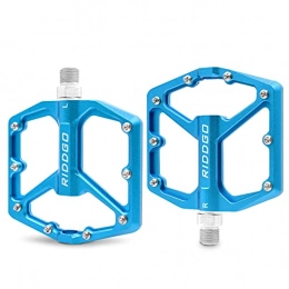 RIDDGO Mountain Bike Pedals Non-Slip Lightweight MTB Pedals Sealed Bearing for Road Mountain BMX MTB Bike 9/16 Inch