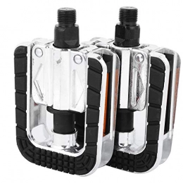 RiToEasysports Spares RiToEasysports 1 Pair Bike Pedal, Aluminum Alloy Mountain Bicycle Pedals with Reflective Plate for Mountain Road Bicycle