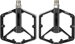 Utopone Spares Road and mountain bike pedals, Mountain Bike Pedals Aluminum Alloy Bicycle Pedals With Non-Slip Pins 9 / 16" Lightweight Platform Pedals With DU Sealed Bearing For MTB BMX Road Bike (Color : Black)