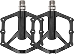Utopone Spares Road and mountain bike pedals, Mountain Bike Pedals Road Bike Pedals MTB Pedals Bicycle Flat Pedals Aluminum Alloy 9 / 16" Sealed Bearing Lightweight Platform Cycling Pedal Universal (Color : Black)