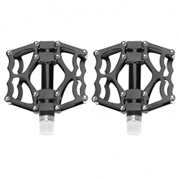 Regun Spares Road Bicycle Lightweight Pedals - 1 Pair Aluminium Alloy Mountain Bike Road Bicycle Lightweight Pedals Replacement Accessory(black)