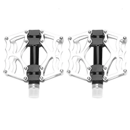 Regun Spares Road Bicycle Lightweight Pedals - 1 Pair Aluminium Alloy Mountain Bike Road Bicycle Lightweight Pedals Replacement Accessory(siliver)