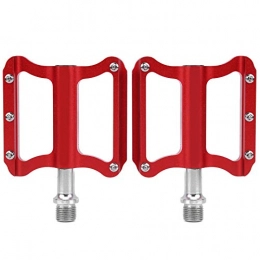Cerlingwee Spares Road Bike Pedal, Bike Pedal, 10x80x20mm 9 / 16 Thread Exercise Bike Pedals for MTB Bike Road Bikes Mountain Bikes Outdoor Cycling(red)