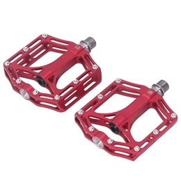 Changor Mountain Bike Pedal Road Bike Pedals, 1 Pair Alloy Universal Lightweight Easy Installation Waterproof Metal Bike Pedals for MTB Bike for Mountain Bike(Red)
