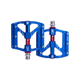 Road Bike Pedals Aluminum Alloy Bicycle Pedals Ultralight MTB Road Bike Pedals 9/16" 3 Sealed Bearing Anti-Slip CNC Cycling Pedals,Blue