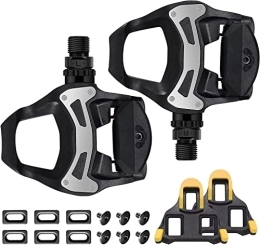 TacoBey Spares Road Bike Pedals, Cycling Pedal Cleats Set for Shimano SPD Clipless Pedals, Adjustable Wide Platform Waterproof Dustproof Bicycle Pedals for Shimnao 105 SM-SH System Shoes Fitness Peloton Spin Bike