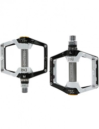 WANYD Spares Road bike pedals In-Mold CNC Machined, Aluminum Mountain Bike Pedal-Black / White