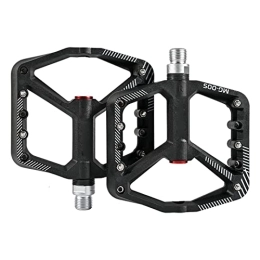 AXOINLEXER Spares Road Bike Pedals Mountain Bike Pedals Non-Slip Lightweight Cycling Pedals Platform Aluminum Alloy Bicycle Pedal Fits Most MTB BMX, Black
