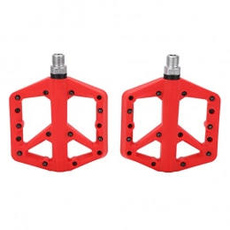 Bnineteenteam Spares Road Bike Titanium Alloy Pedals, Bike Self-Locking Pedal is Suitable for Folding Bikes, Road Bicycles, Mountain Bicycle(red)