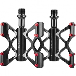 XHANGEV Spares Road / MTB Bike Pedals - Aluminum Alloy Bicycle Pedals - Mountain Bike Pedal with Removable Anti-Skid Nails (Black)
