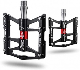RockBros Spares ROCKBROS Advanced 4 Bearings Mountain Bike Pedals Metal pedals MTB Pedals Flat Bicycle Flat Aluminium Alloy Pedals 9 / 16" Black