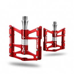 RockBros Mountain Bike Pedal RockBros Advanved 4 Bearings Mountain Bike Pedals Platform Bicycle Flat Alloy Pedals 9 / 16" Red New