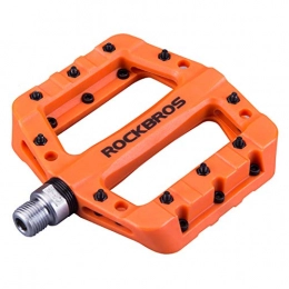 RockBros Spares ROCKBROS Bike Pedals Nylon Fiber Mountain Bike Pedals 9 / 16" MTB BMX Pedals Cycling Wide Platform Flat Pedals for Road Bike 3 Bearings Non-Slip Waterproof Dustproof Bicycle Pedals