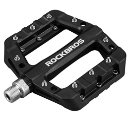 RockBros Spares ROCKBROS Lightweight Mountain Bike Pedals Nylon Fiber Bicycle Platform Pedals for BMX MTB 9 / 16" Black