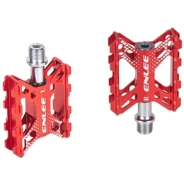 rockible Mountain Bike Pedal rockible Mountain Bike Pedals Num CNC Non-Slip Wide Pedals, Red, 98x62mm