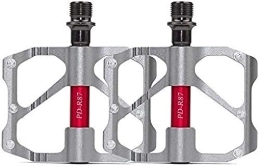 RONGJJ Spares RONGJJ Bicycle Pedals Universal Mountain Bike Pedal Platform Bicycle Super-sealed Bearing Aluminum Alloy Flat Pedal easy to install 9 / 16, Silver (mountain)