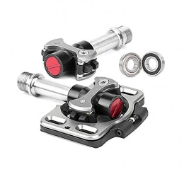 RONGW Mountain Bike Pedal RONGW JKUNYU Bike Pedals - Great For BMX, MTB, Downhill - Wide Flat Platform With Removable Grip Pins - 9 / 16", Titanium Alloy With Locking Pedal The latest style, and durable Bike