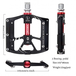 rosemaryrose Bike Pedals, Anti Slip Durable Mountain Bike Flat Pedals, Ultralight MTB BMX Bicycle Cycling Road Bike Hybrid Pedals For BMX/MTB Road Bicycle 9/16