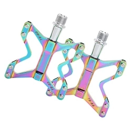 Ruilonghai Mountain Bike Pedal Ruilonghai Bicycle Pedal Set, Aluminum Alloy MTB Pedals, Mountain Bike Pedal With 8 Stainless Steel Durable Skid-Proof Cleats