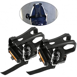 RYcoexs Mountain Bike Pedal RYcoexs 1 Pair MTB Road Mountain Bike Bicycle Adjustable Toe Straps Pedals Replacement