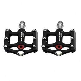 RYcoexs 1 Pair Ultralight Bicycle Mountain Bike Cycling Anti-Slip Aluminum Alloy Pedals Black
