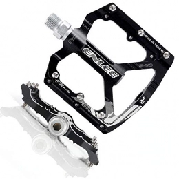 S Shape Mountain Bike Pedals of Lightweight, Specialized 9/16" UD Bearings Ultra Strong Colorful CNC Machined Alloy Bicycle Non-Slip Pedal, Anodizing Sealed 3 Bearing Cycling Pedals