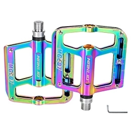 SaiDeng Mountain Bike Pedal SaiDeng 1 Pair Bicycle Pedal, Ultra-light Aluminum Alloy Non-slip Steel Bearing Mountain Road Bike Pedals for Mountain Bike BMX MTB Cycling Road Bicycle Color