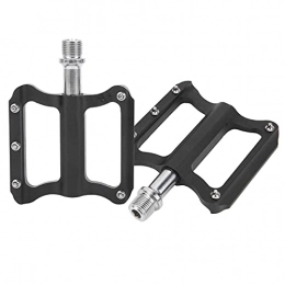 SALALIS Mountain Bike Pedal SALALIS 2pcs Black Lightweight Mountain Bike Pedals, Bicycle Parts Hollow and Lightweight 14mm Thread Bicycle Sealed Bearing Flat Pedals for Cycling