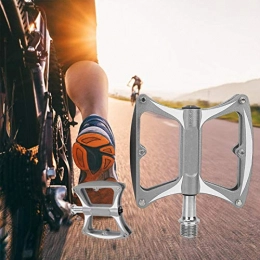 SALUTUYA Mountain Bike Pedal SALUTUYA Hollow-Out Wear Resistance Mountain Bike Pedals 1 Pair With Oil Resistant Rubber, for Cycling(Titanium)