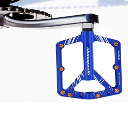 SALUTUYA Mountain Bike Pedal SALUTUYA Wear-resistant Aluminium Alloy BIKEIN Bicycle Accessories Mountain Road Bike Pedal Exquisite Workmanship Robust, for Trail Riding(blue)